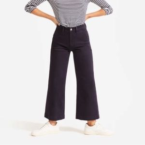Everlane Navy The Wide-Leg Crop Pant